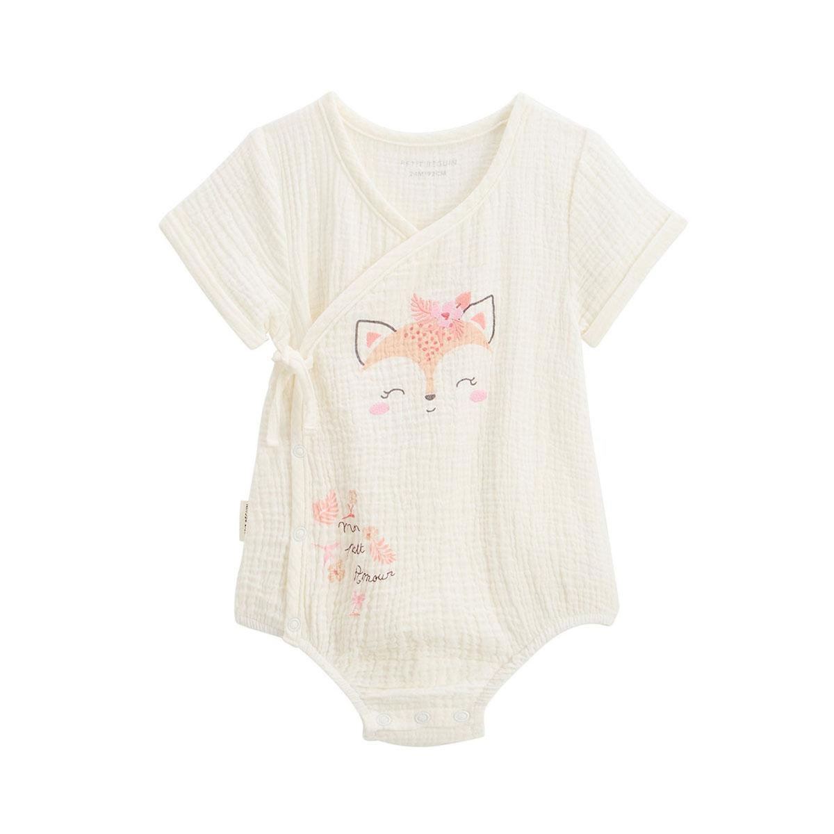 Petit Béguin Barboteuse bébé en gaze de coton Louison