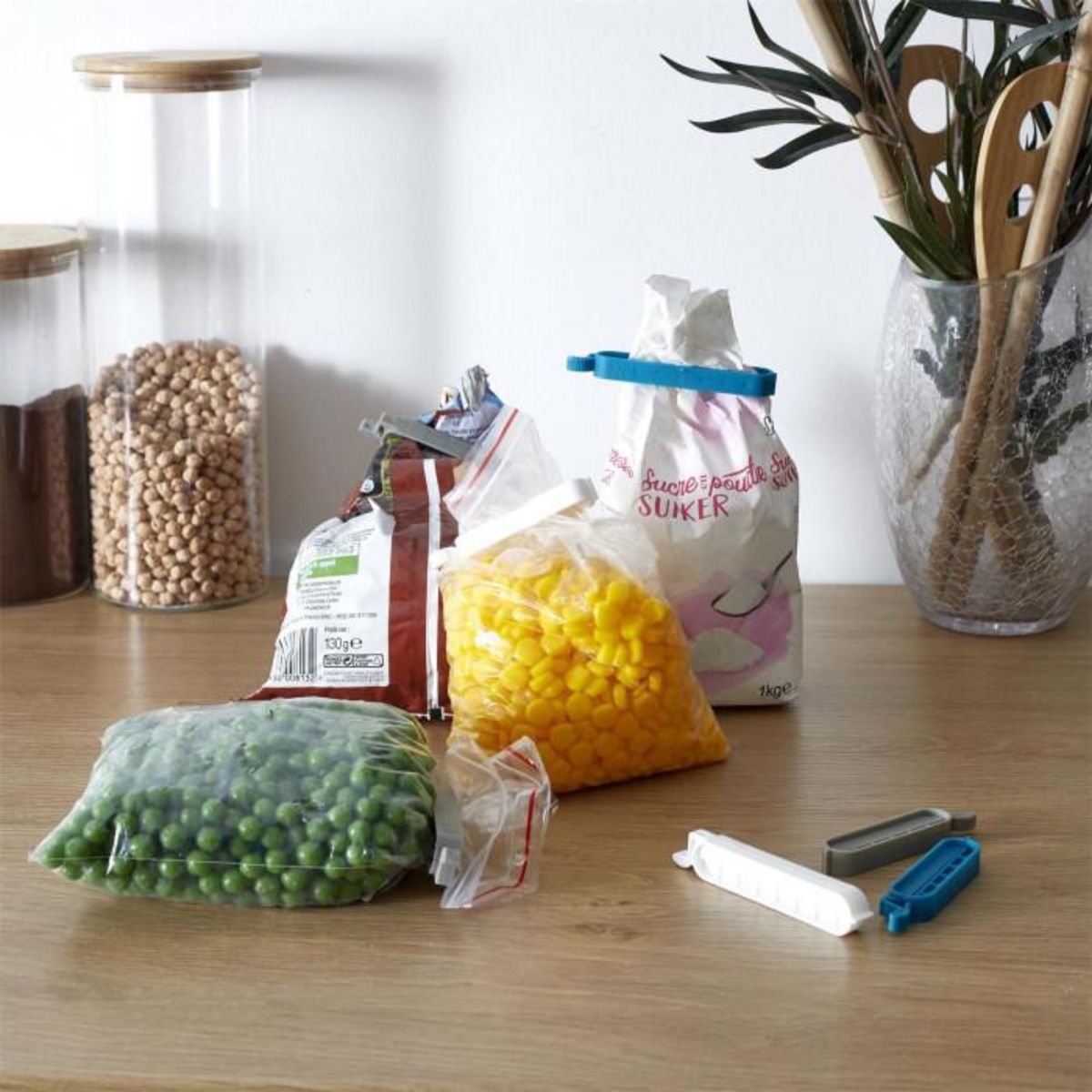 Paris Prix Lot de 10 Pinces  Ferme Sachet  10cm Multicolore