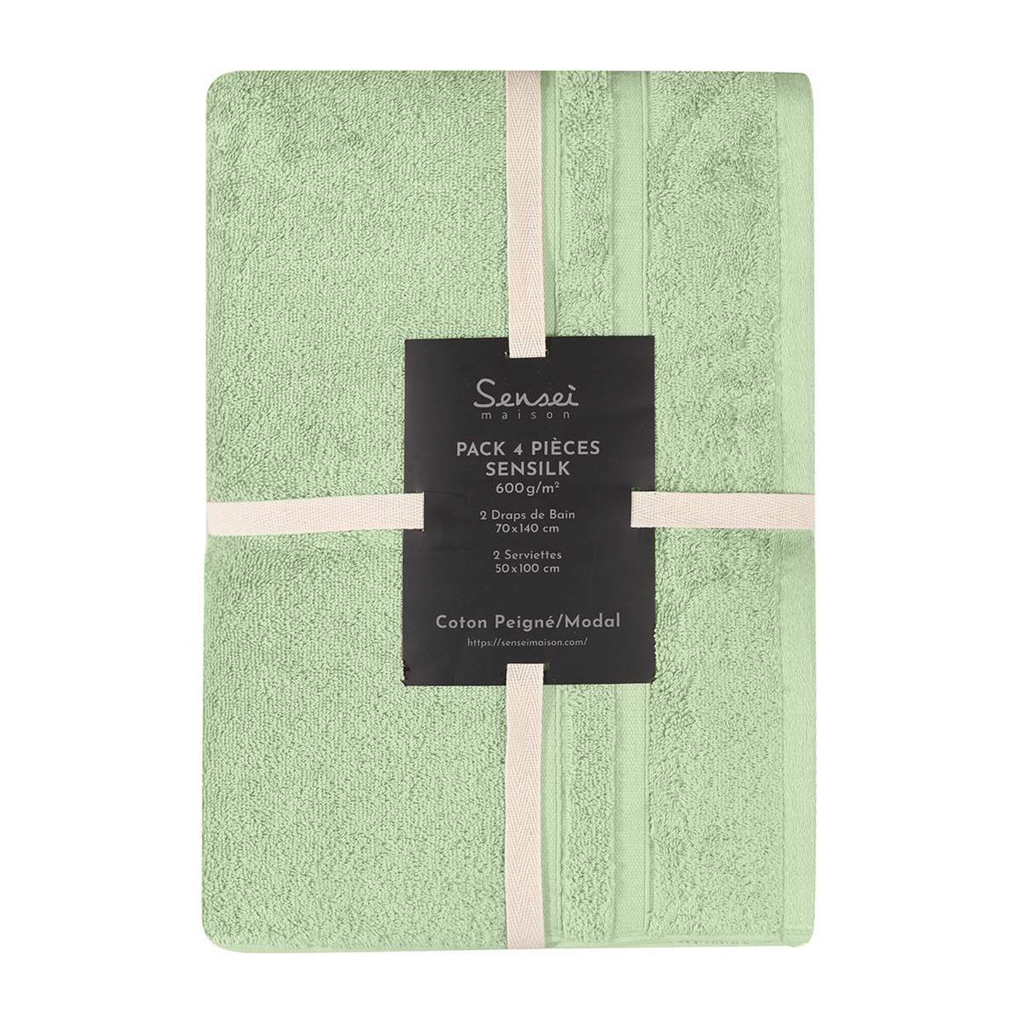 Voir la diapositive 6 : Sensei Maison Ensemble de bain 4 pièces 600 g/m² SENSILK