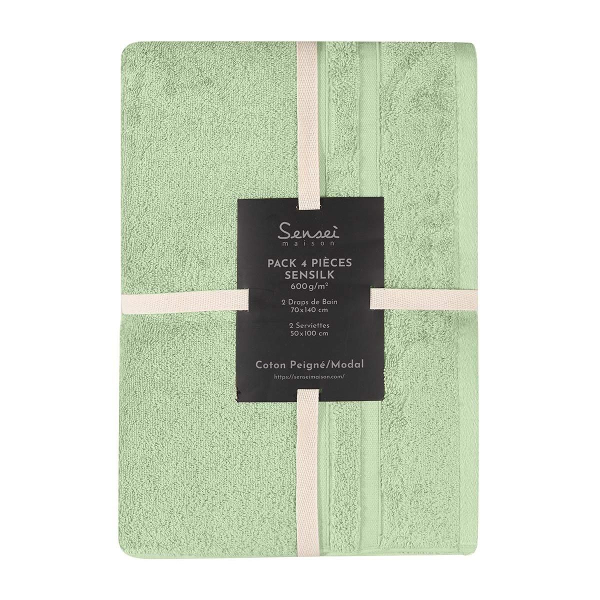 Sensei Maison Ensemble de bain 4 pièces 600 g/m² SENSILK