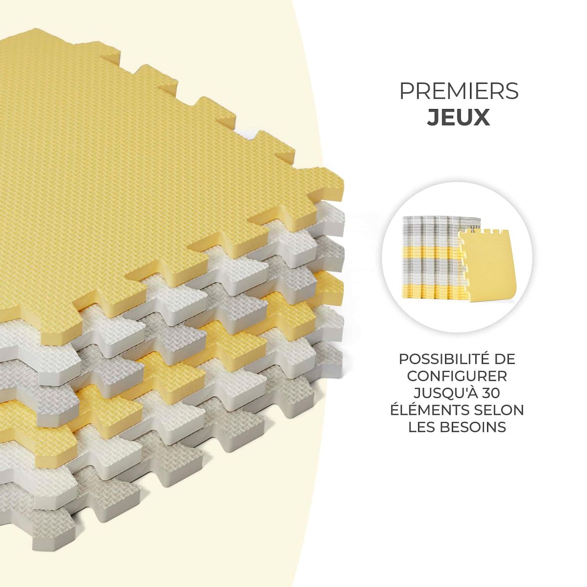 KINDERKRAFT Tapis de jeu puzzle pour enfants - mousse douce et antidérapante