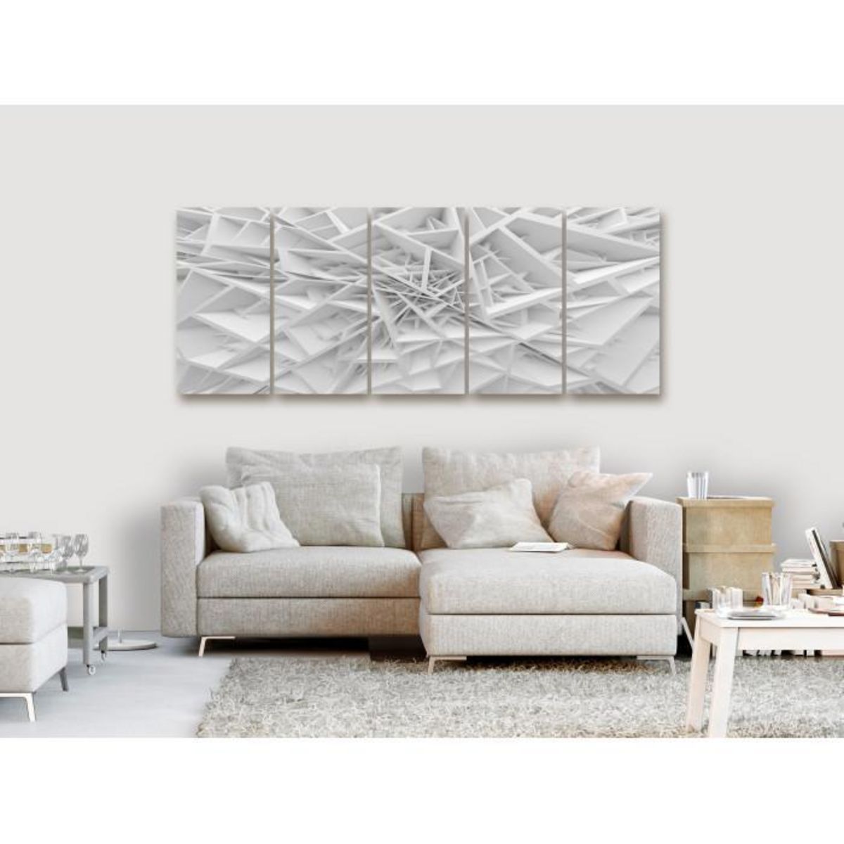 Paris Prix Tableau 5 Panneaux  Complicated Geometry Narrow