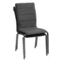 HESPERIDE Lot de 2 chaises empilables Diese en aluminium et polytexaline - Anthracite et graphite