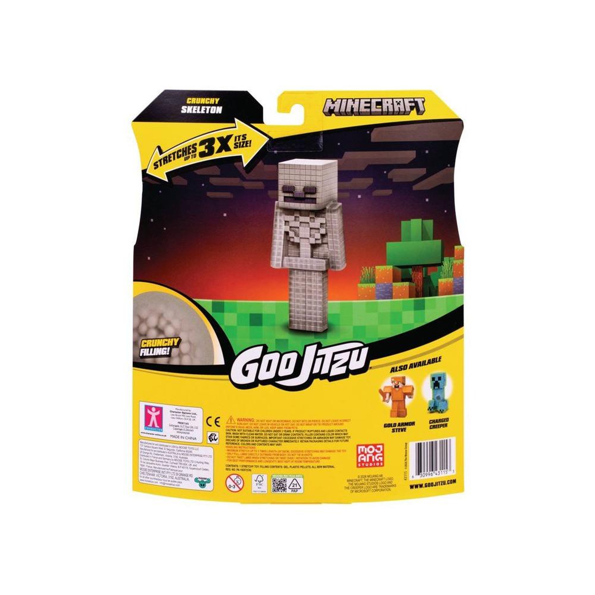 Voir la diapositive 3 : Figurine Heroes of Goo Jit Zu Skeleton Minecraft extensible 3x, 11 cm