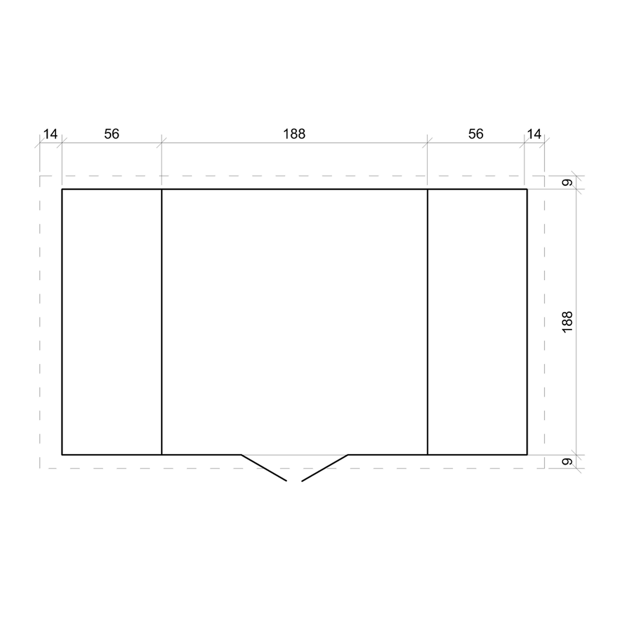 Voir la diapositive 5 : TIMBELA Abri de jardin en bois et range bûches extérieur - 3,53 + 0,97+0,97 m2 m391