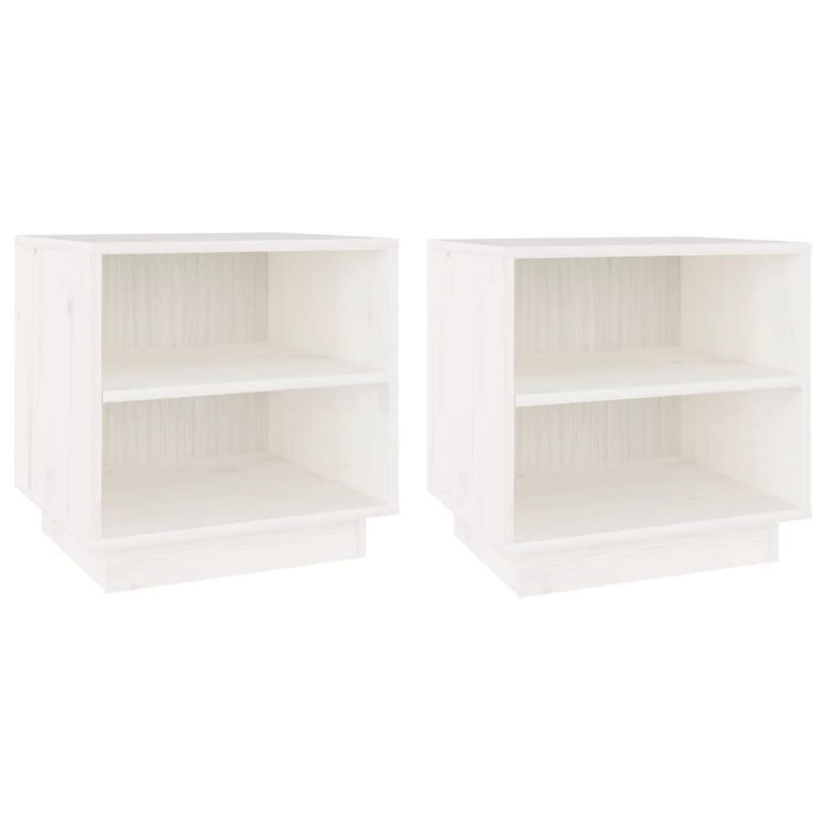 VIDAXL Tables de chevet 2 pcs Blanc 40x34x40 cm Bois de pin solide