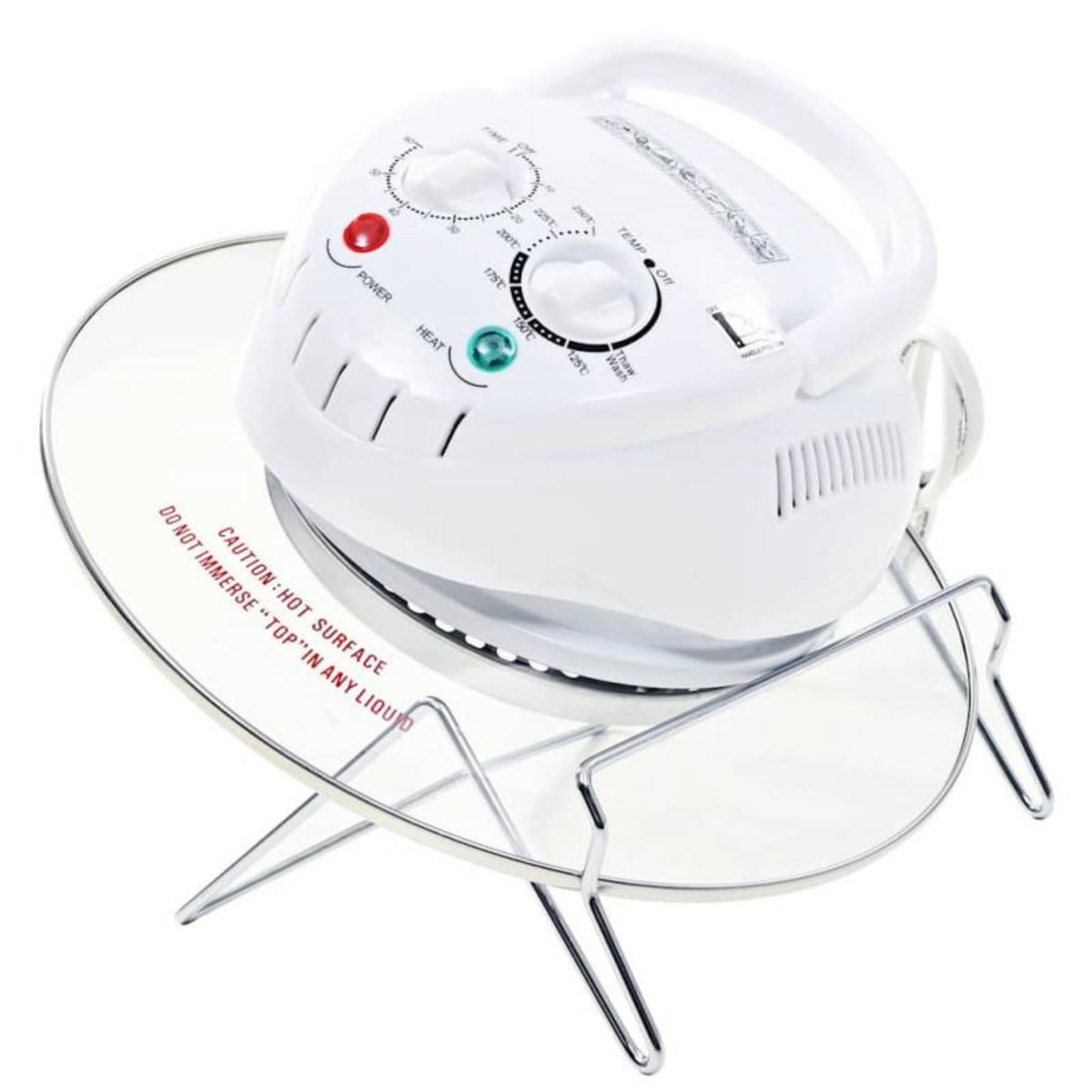 VIDAXL Four à convection halogène avec bague d extension 1400 W 17 L