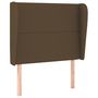 Voir la diapositive 2 : VIDAXL Tete de lit avec oreilles Marron fonce 93x23x118/128 cm Tissu