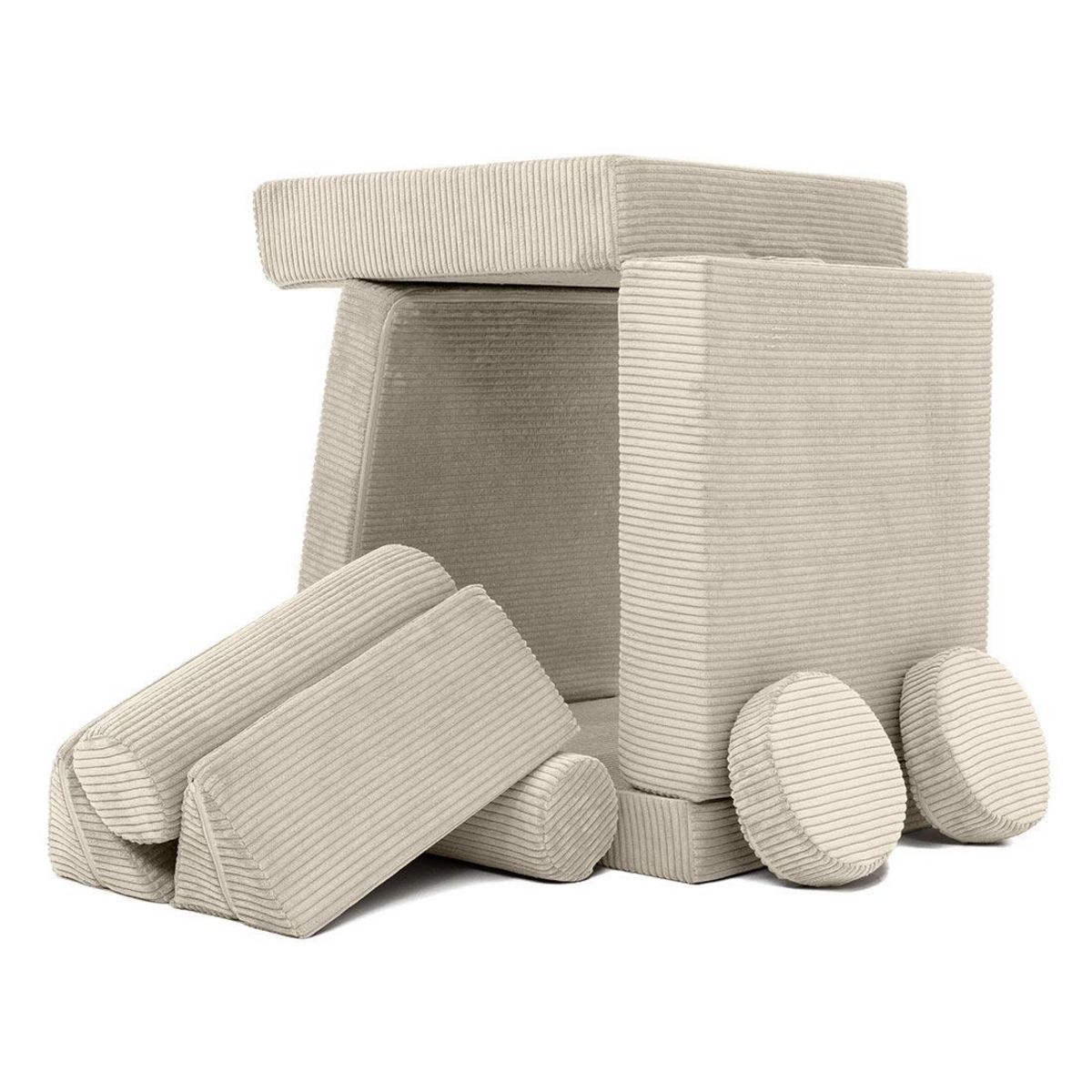 BEST MOBILIER Ines - canapé droit 2 places en velours côtelé