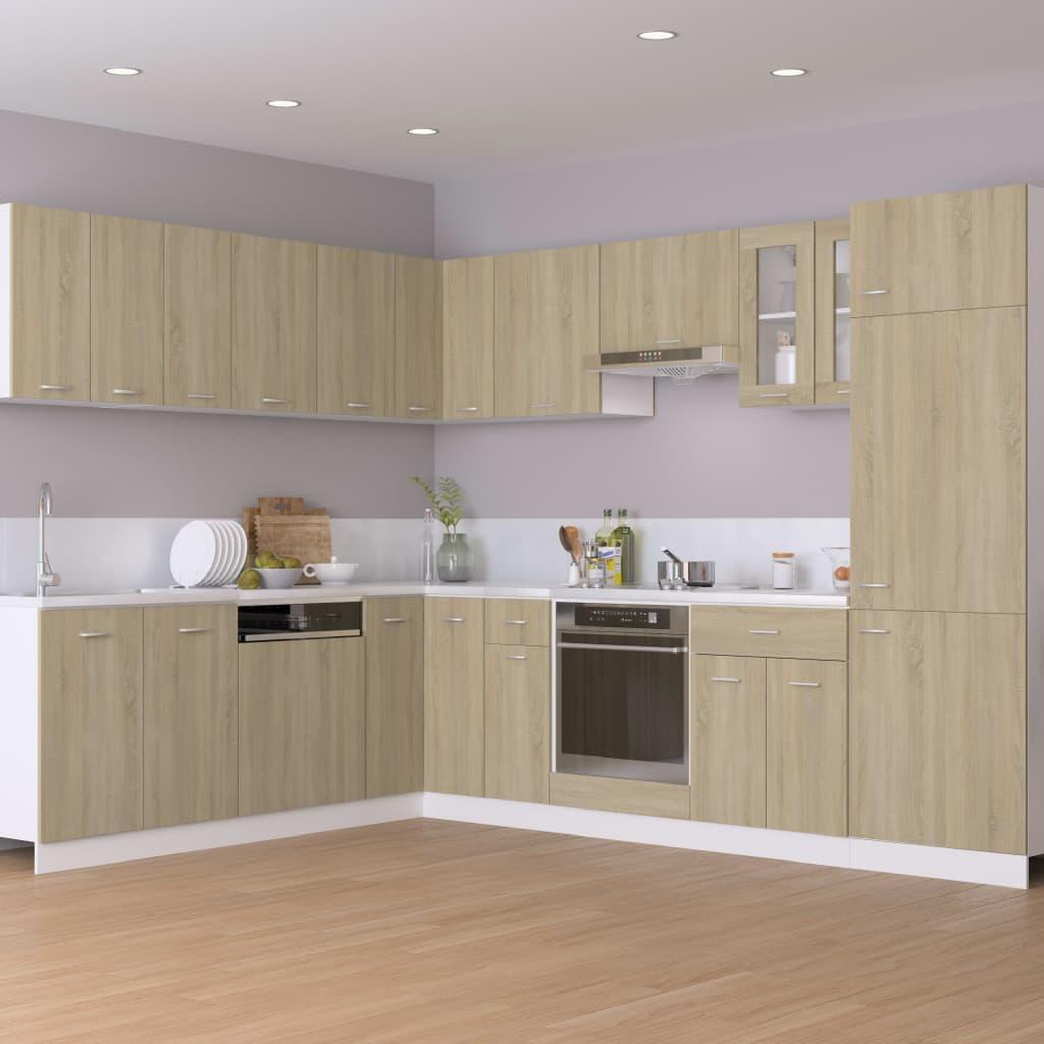 Voir la diapositive 3 : VIDAXL Armoire suspendue Chene sonoma 80x31x60 cm Bois d'ingenierie