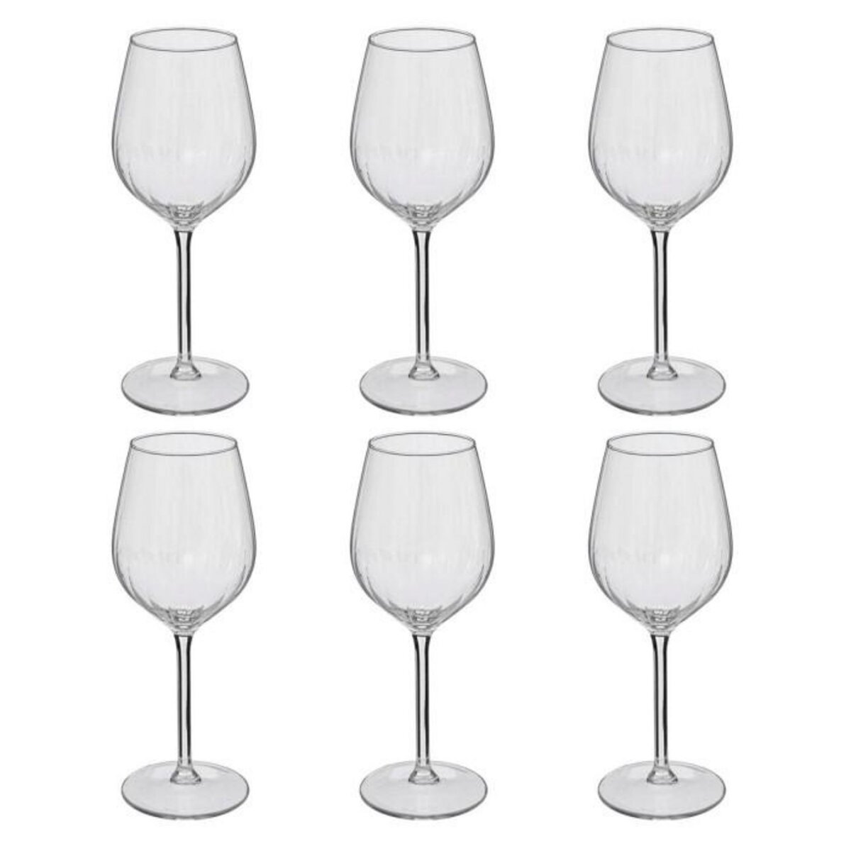 SECRET DE GOURMET Lot de 6 Verres à Vin  Volta  38cl Transparent