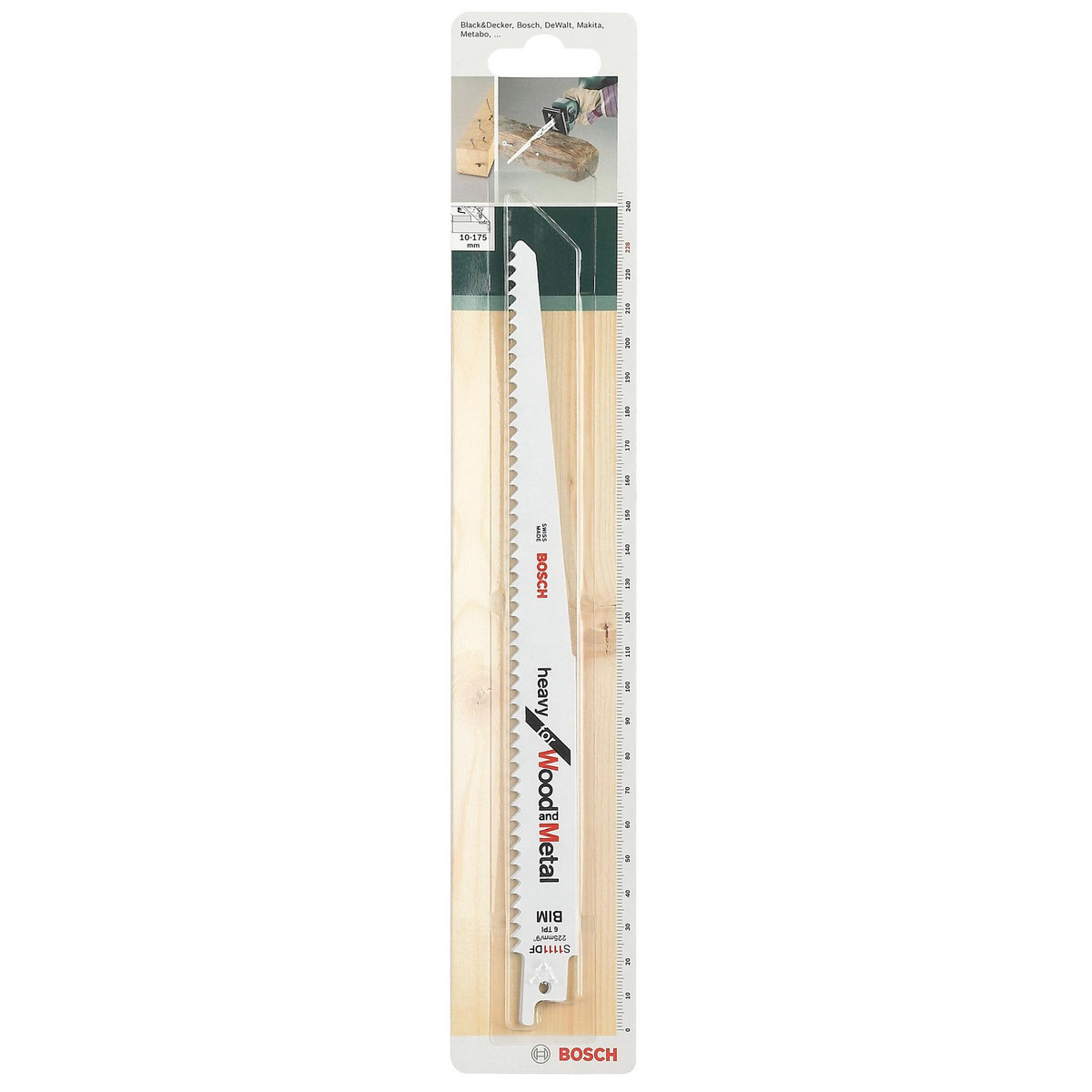 BOSCH Lot de 2 lames coupe multimatériau BOSCH S1111df pour scie sabre ou égoïne