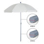 Voir la diapositive 5 : OUTSUNNY Parasol inclinable octogonal de jardin Ø 2,2 x 2,3 H m métal polyester crème