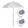 Voir la diapositive 5 : OUTSUNNY Parasol inclinable octogonal de jardin Ø 2,2 x 2,3 H m métal polyester crème