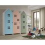 Voir la diapositive 2 : Paris Prix Pack - 3 Armoires Enfant  Casami Bruges  171cm Bleu, Rose & Vert