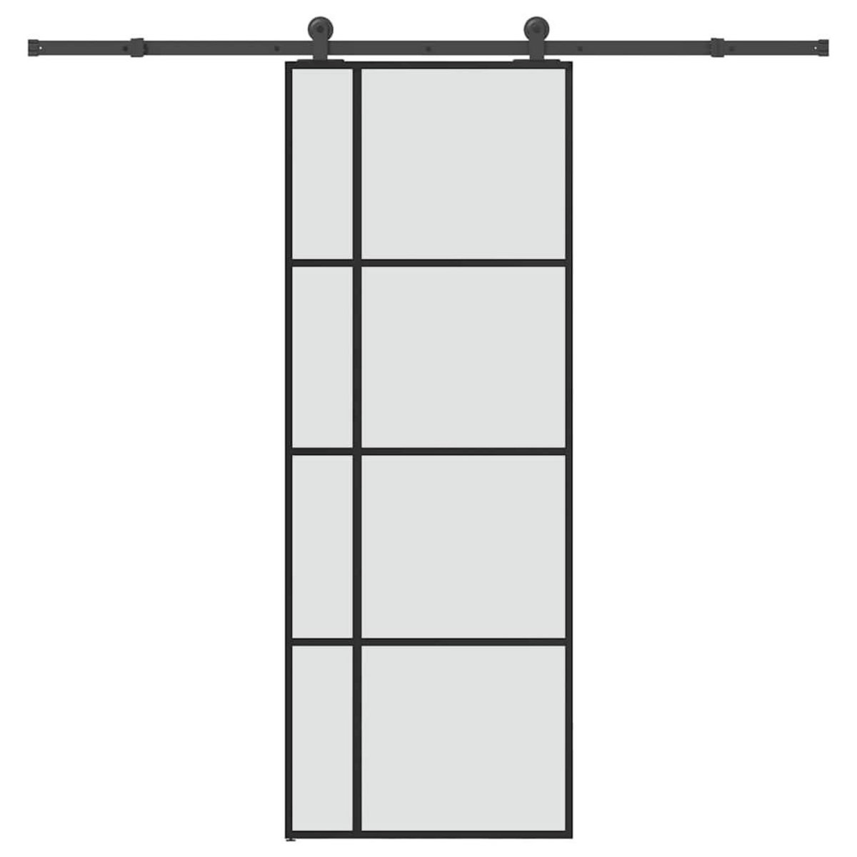 VIDAXL Porte coulissante avec kit de quincaillerie 76x205 cm Verre ESG