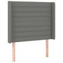 Voir la diapositive 3 : VIDAXL Tete de lit a LED Gris fonce 103x16x118/128 cm Tissu