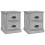 Voir la diapositive 2 : VIDAXL Tables de chevet 2 pcs gris béton 39x39x47,5 cm bois ingénierie