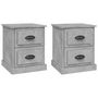 Voir la diapositive 2 : VIDAXL Tables de chevet 2 pcs gris béton 39x39x47,5 cm bois ingénierie