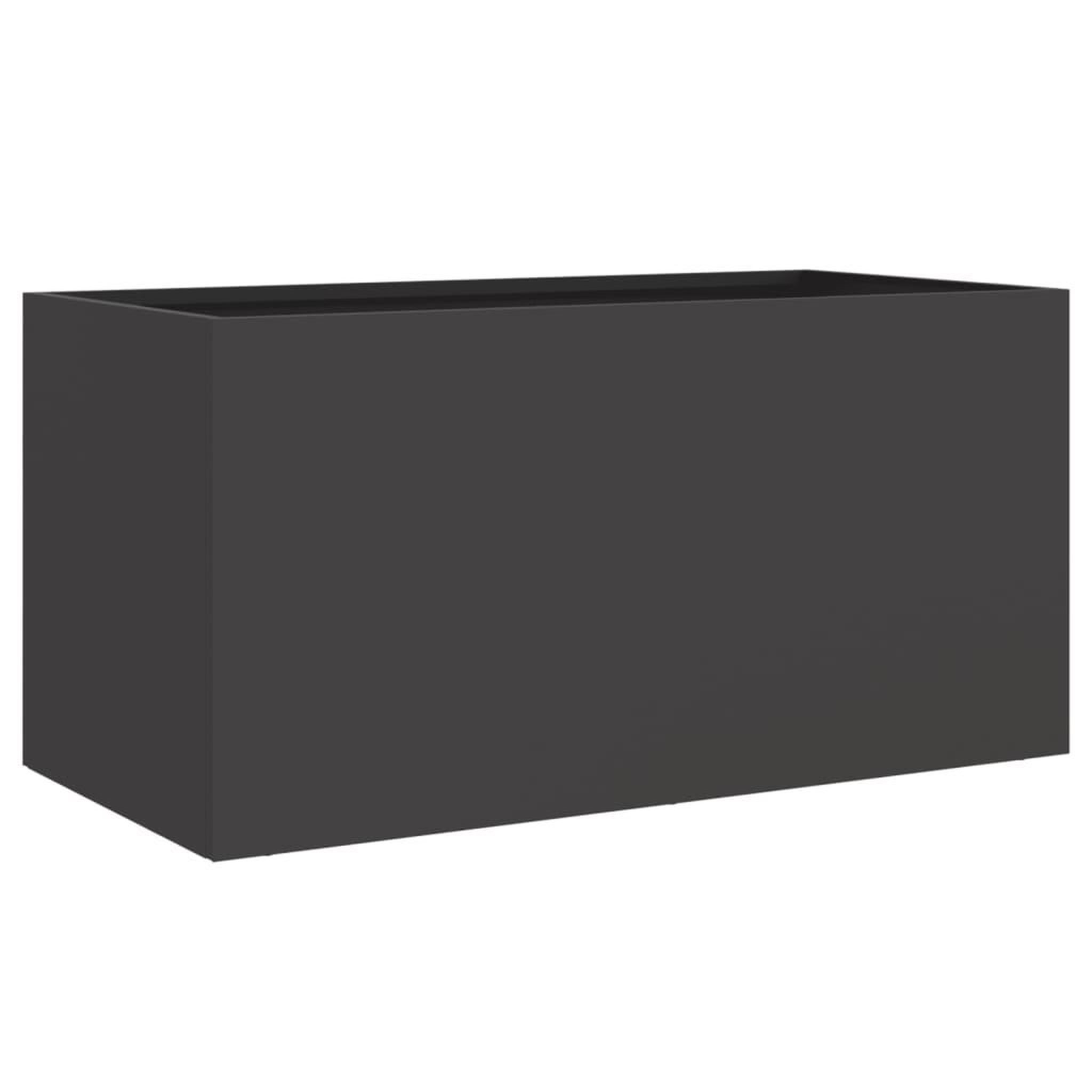 Voir la diapositive 2 : VIDAXL Jardiniere noir 62x30x29 cm acier