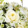  Composition Florale  Rose  64cm Blanc