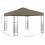 Voir la diapositive 5 : VIDAXL Chapiteau de jardin 3x3 m Taupe 180 g/m^2