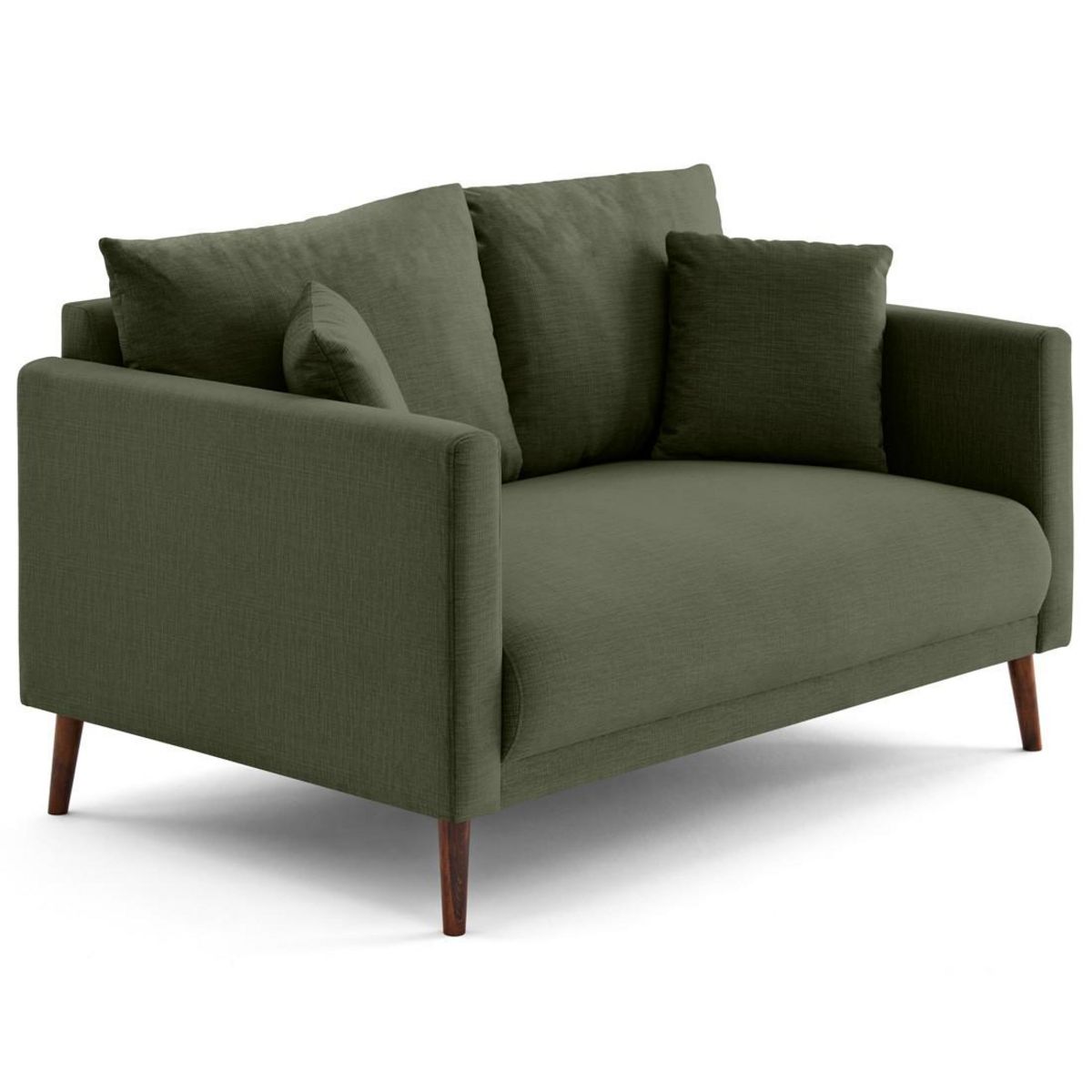 LISA DESIGN Ostrava - canapé droit 2 places en velours pieds en bois