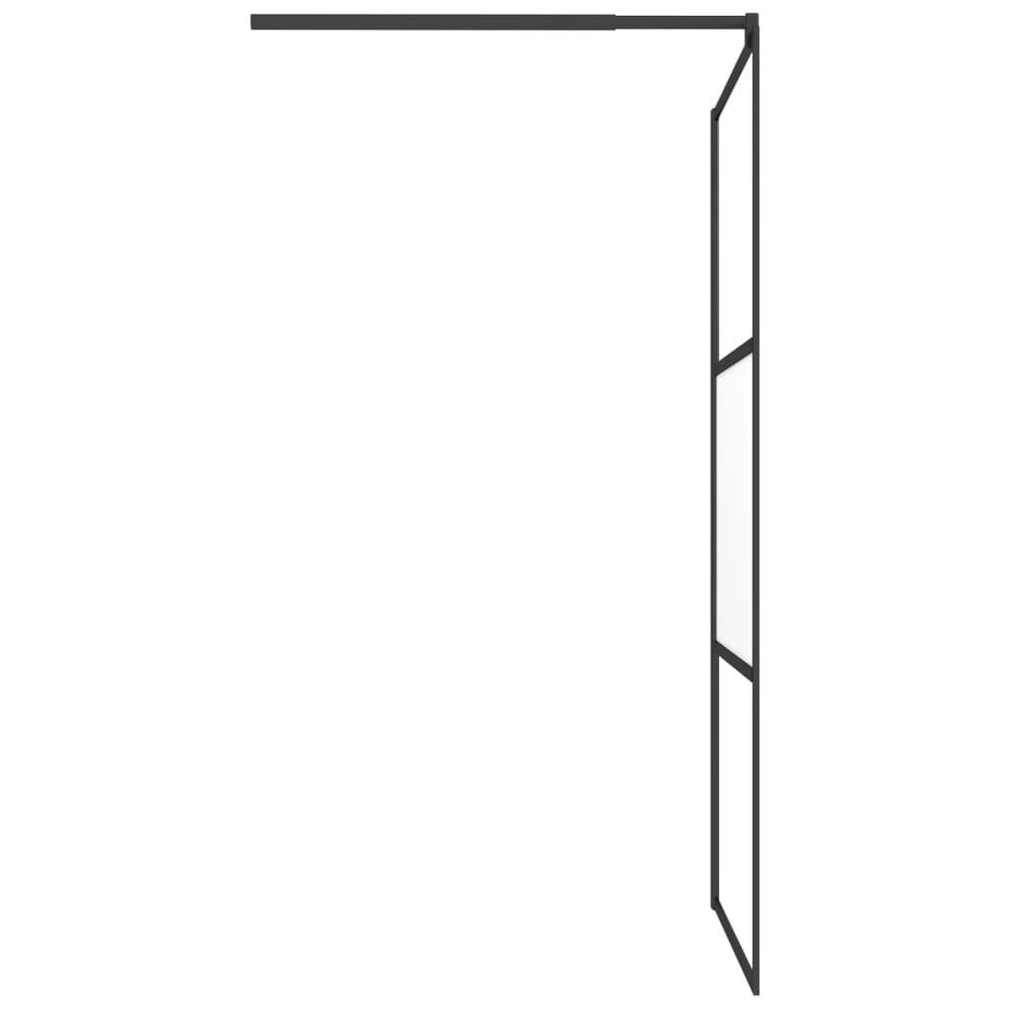 Voir la diapositive 5 : VIDAXL Paroi de douche 100x195 cm Verre ESG demi-depoli Noir
