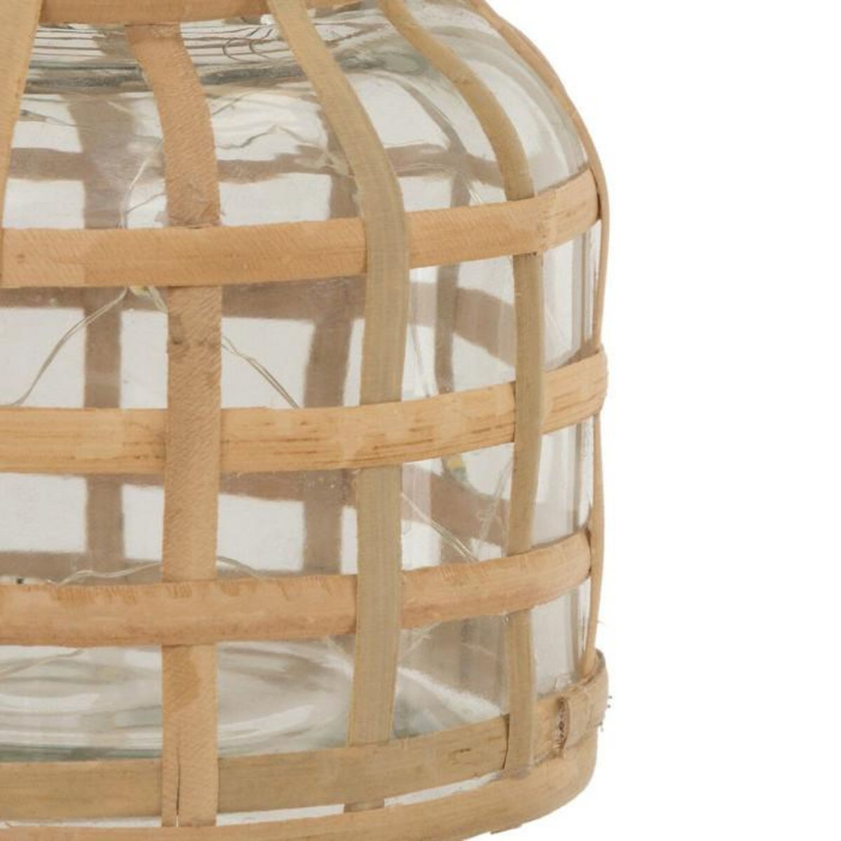 ATMOSPHERA Lanterne Solaire en Verre  Niky  12cm Naturel