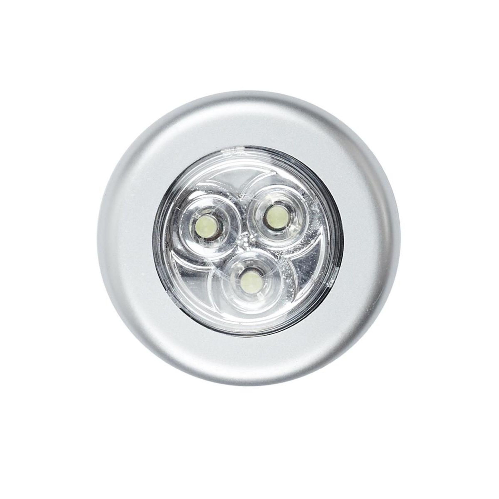 Voir la diapositive 2 : Je cherche une idee Lot de 3 lampes à led  push  7cm blanc