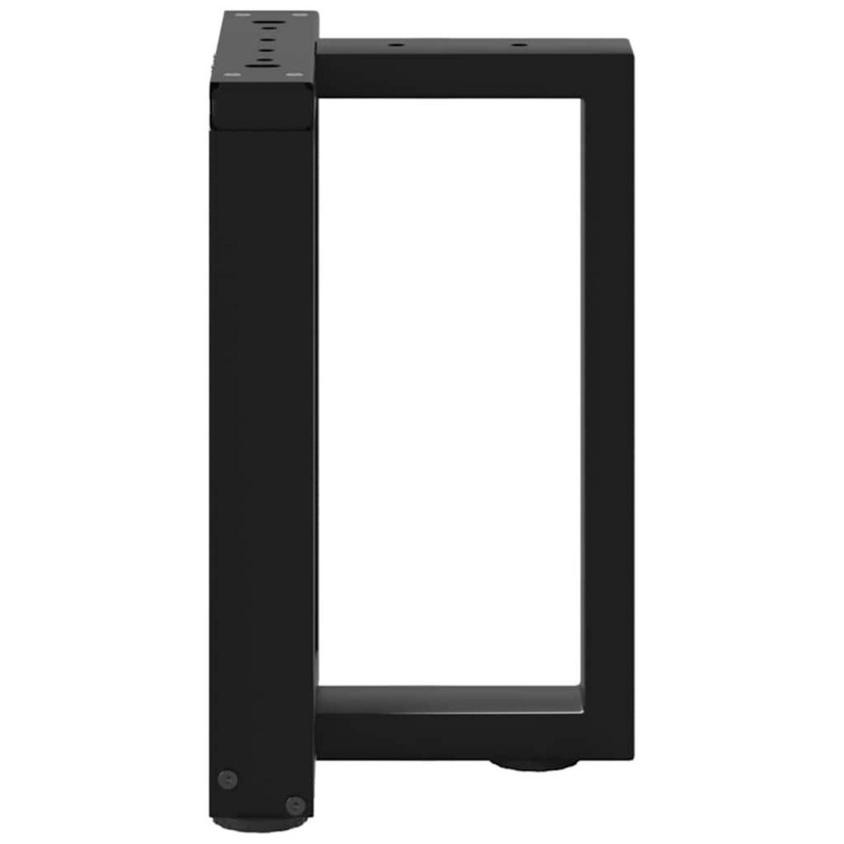 VIDAXL Pieds de table basse forme de T 2pcs noir 38x25x(42-43)cm acier