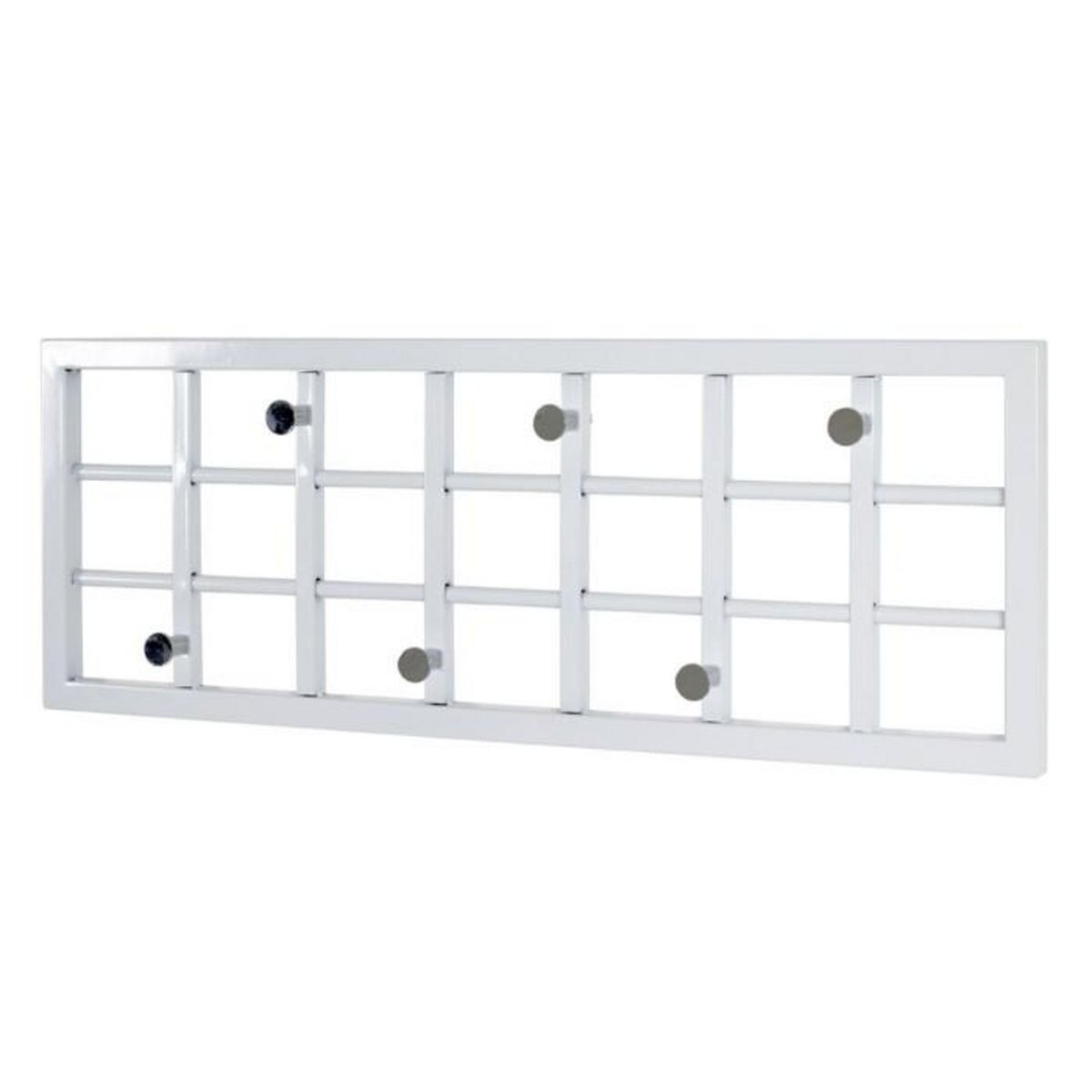 Paris Prix Patère Murale 6 Crochets  Grillage  60cm Blanc Laqué