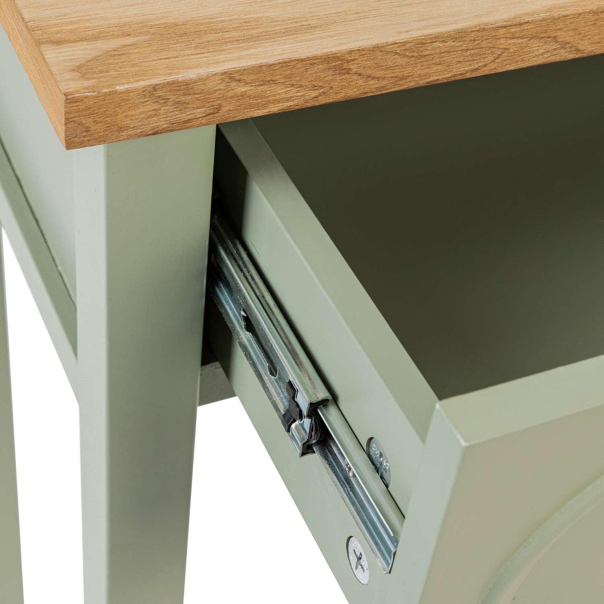 Voir la diapositive 5 : ATMOSPHERA Console 2 tiroirs en bois mohea - vert
