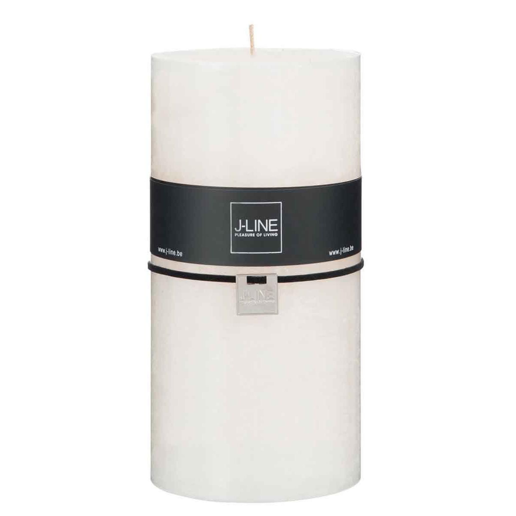 J-LINE Bougie cylindrique déco  junina  20cm vanille