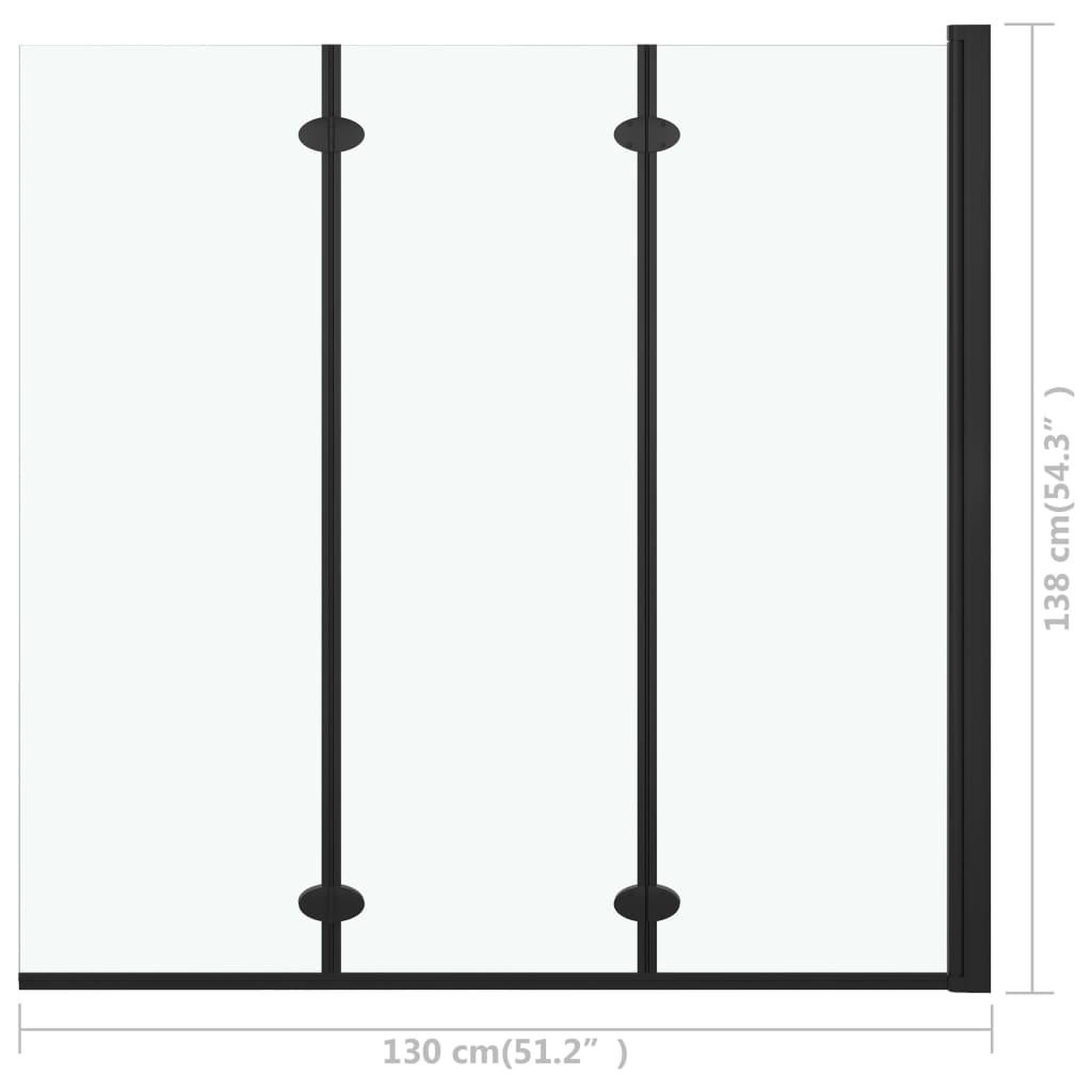 Voir la diapositive 6 : VIDAXL Cabine de douche pliable 3 panneaux esg 130x138 cm noir