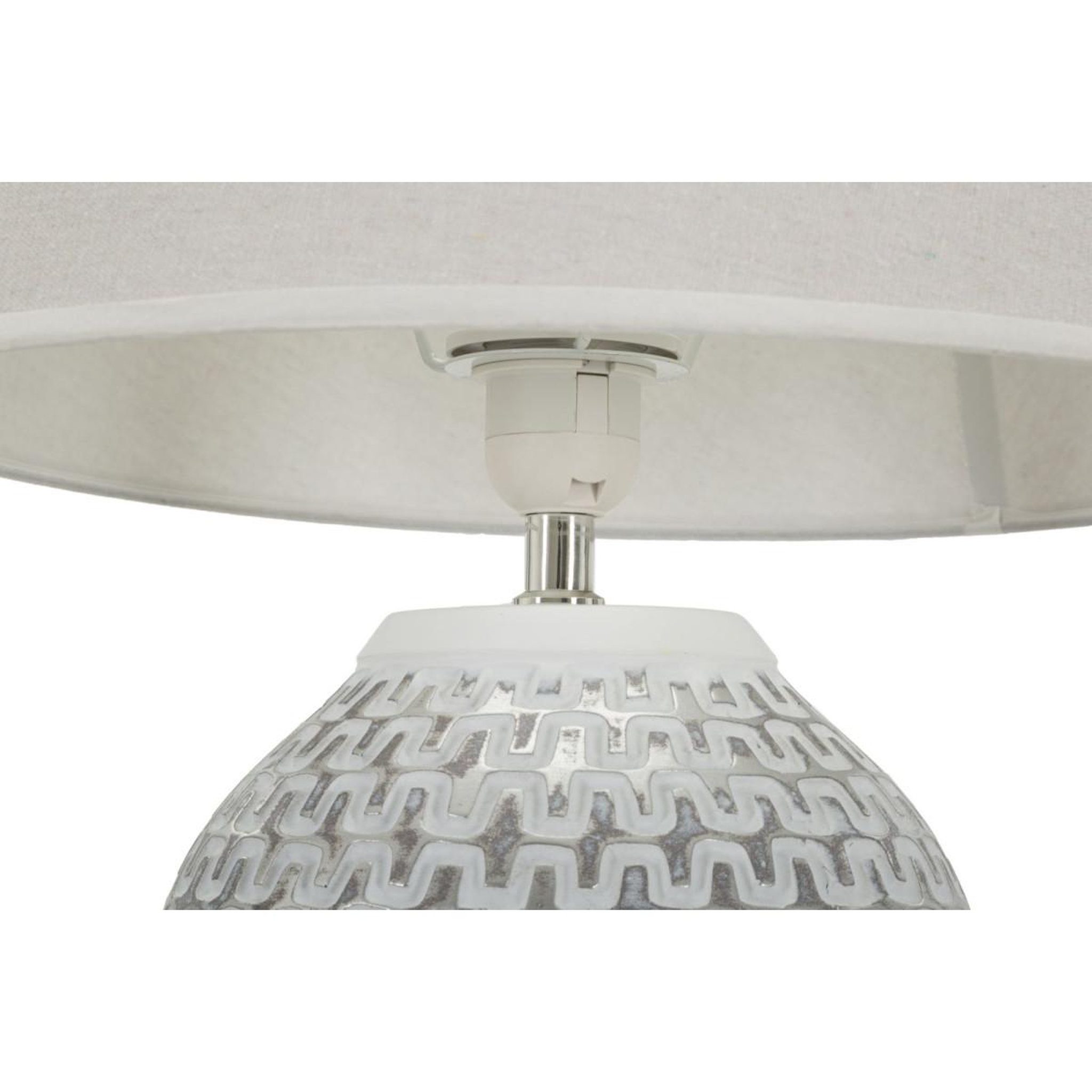 Voir la diapositive 2 : Paris Prix Lampe à poser en résine  wave  65cm blanc