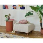 BEST MOBILIER Cristal - pouf modulable - 65 cm - en velours texturé. Coloris disponibles : Orange, Bleu, Rose, Bicolore, Gris, Beige