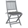 Voir la diapositive 2 : VIDAXL Chaises pliables d'exterieur lot de 2 et coussins Bois d'acacia