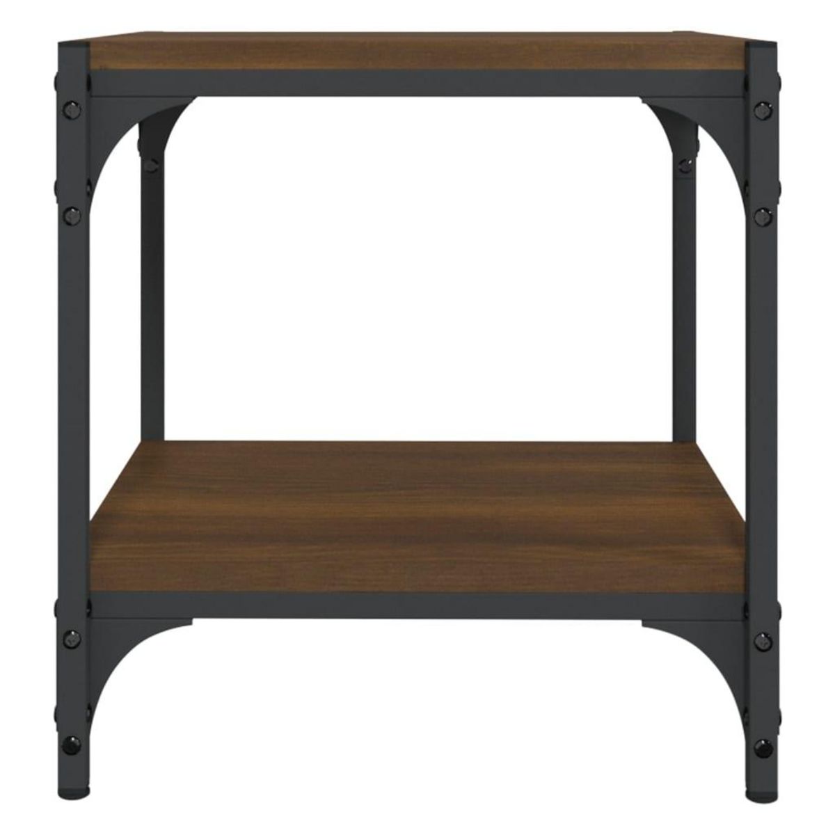 VIDAXL Meuble TV Chene marron 40x33x41 cm Bois d'ingenierie et acier