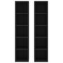 Voir la diapositive 4 : VIDAXL Armoires a CD 2 pcs Noir 21x16x93,5 cm Bois d'ingenierie