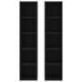 Voir la diapositive 4 : VIDAXL Armoires a CD 2 pcs Noir 21x16x93,5 cm Bois d'ingenierie