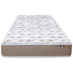IDLITERIE Matelas en polylatex 80 kg/m , H 21 cm - Fabrication Française. Coloris disponibles : Vert, Blanc