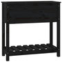 Voir la diapositive 2 : VIDAXL Jardiniere avec etagere Noir 82,5x34,5x81 cm Bois massif de pin