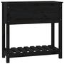 Voir la diapositive 2 : VIDAXL Jardiniere avec etagere Noir 82,5x34,5x81 cm Bois massif de pin
