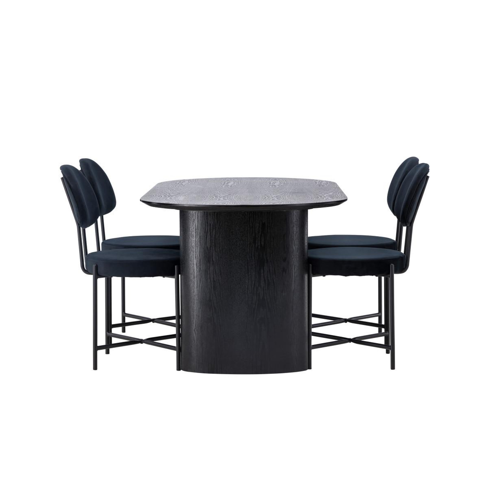 Voir la diapositive 2 : Paris Prix Ensemble table à manger & 6 chaises  isolde & stella  180cm noir