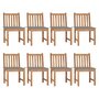 Voir la diapositive 1 : VIDAXL Chaises de jardin lot de 8 avec coussins Bois de teck massif