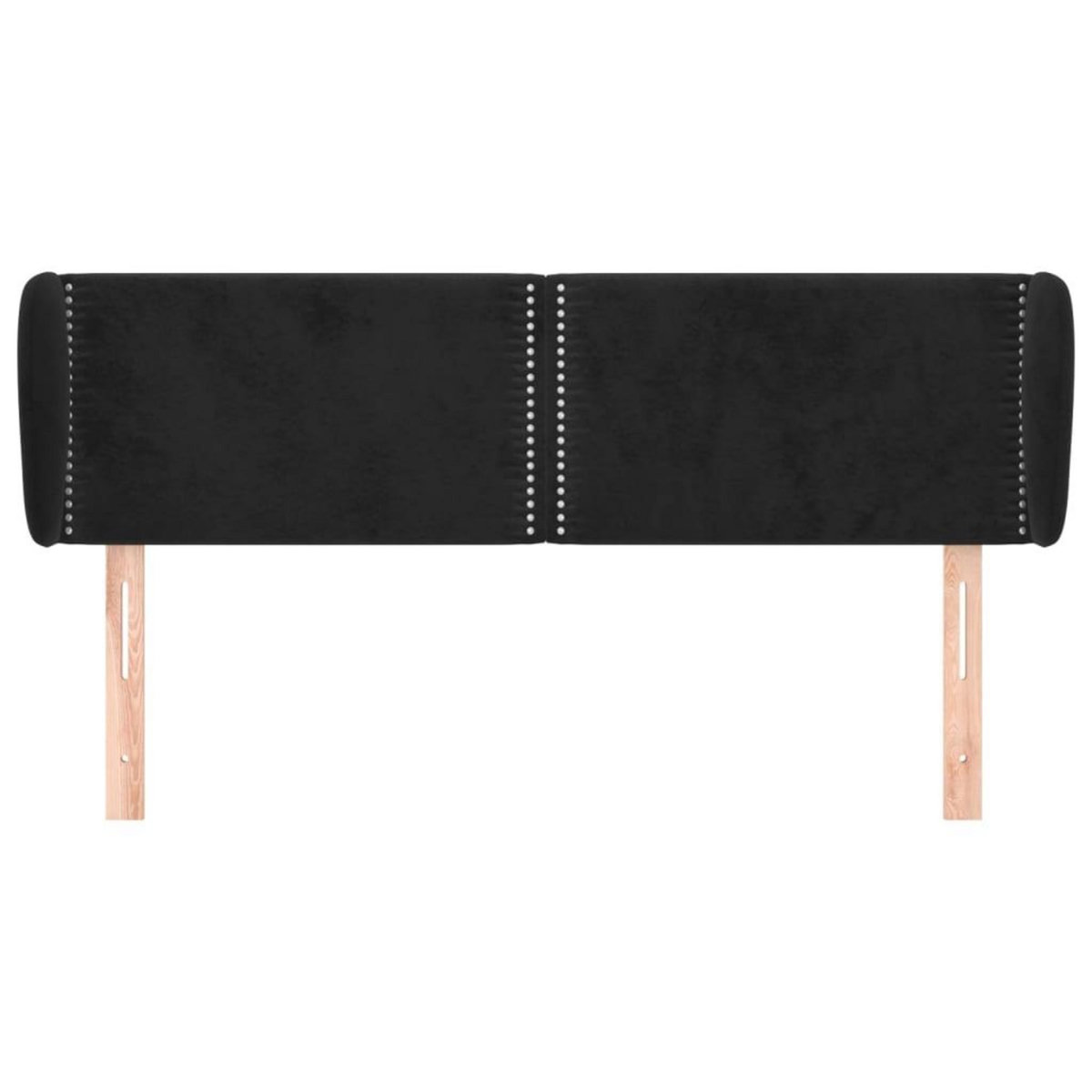 VIDAXL Tete de lit avec oreilles Noir 147x23x78/88 cm Velours