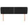 Voir la diapositive 3 : VIDAXL Tete de lit avec oreilles Noir 147x23x78/88 cm Velours