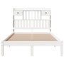 Voir la diapositive 4 : VIDAXL Lit bibliotheque sans matelas blanc 135x190 cm bois pin massif