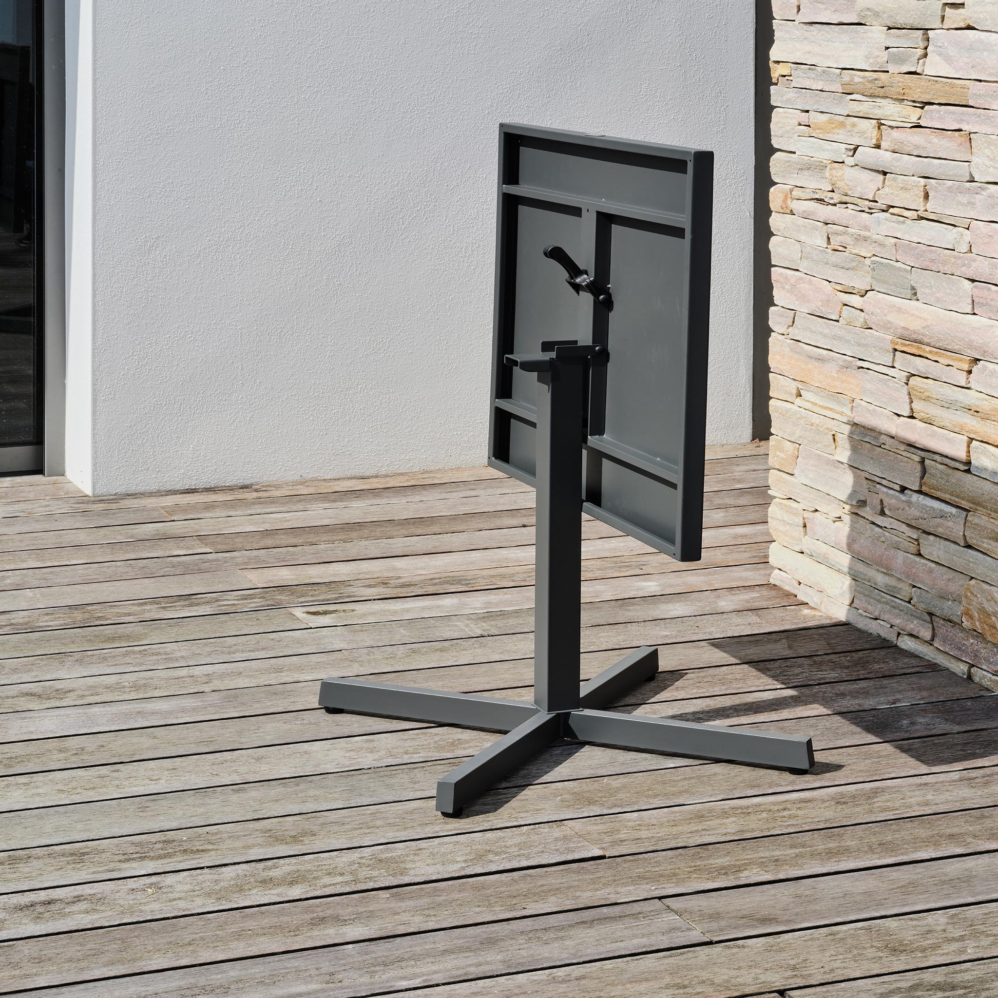 Voir la diapositive 5 : DCB GARDEN Guéridon de jardin avec plateau pliant en acier  (2 places)